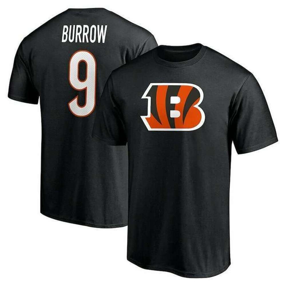 Cincinnati Bengals 2022 AFC North Champion Burrow 9 2 Sided Retro Tee T-Shirt